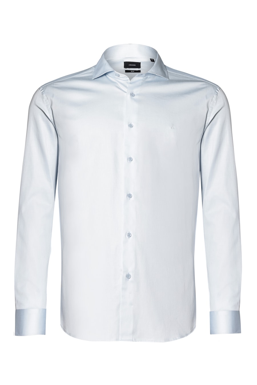 Camisa Manga Longa Slim Cetim St Hudson 2 Azul Claro — foto 5 de 6