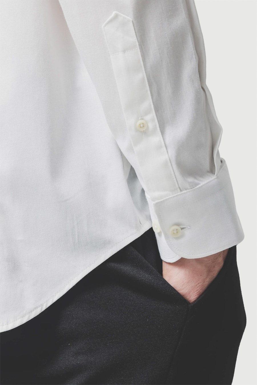 Camisa Manga Longa Slim Cetim St Hudson 2 Branco — foto 3 de 6