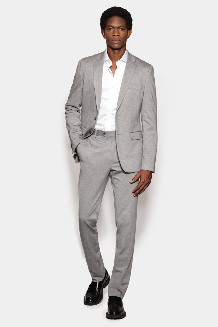 Camisa Manga Longa Slim Cetim St Hudson 2 Branco — foto 2 de 6