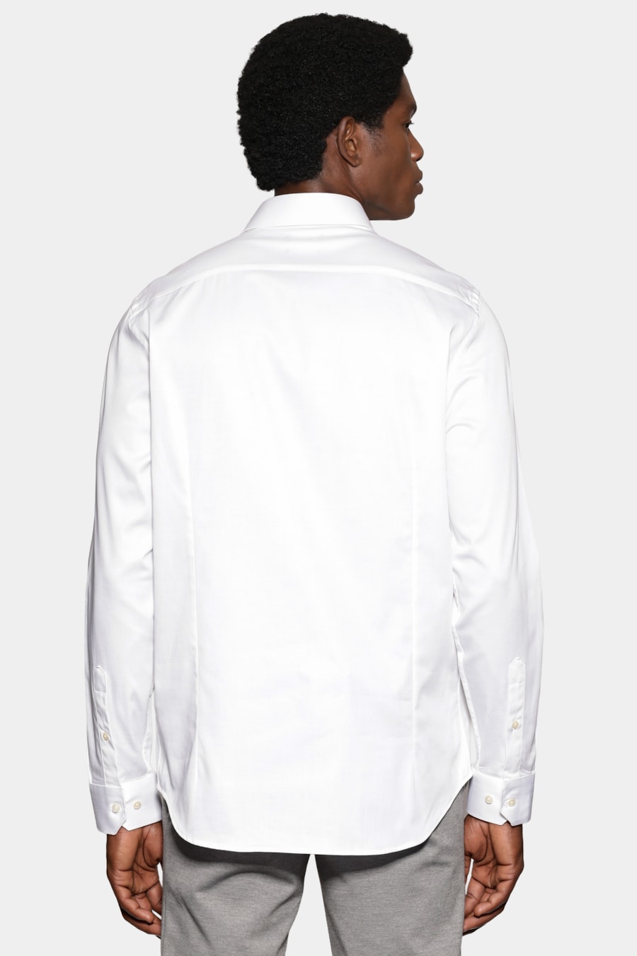 Camisa Manga Longa Slim Cetim St Hudson 2 Branco — foto 4 de 6