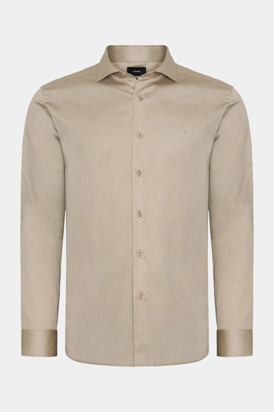 Camisa Manga Longa Slim Cetim St Hudson 2 Caqui — foto 5 de 6