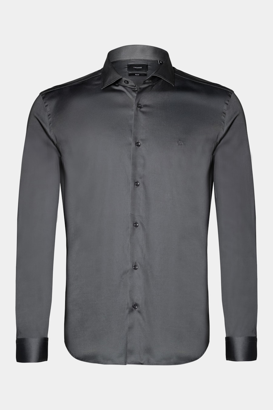 Camisa Manga Longa Slim Cetim St Hudson 2 Chumbo — foto 5 de 6