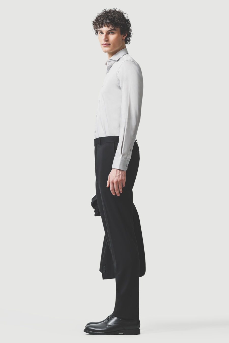 Camisa Manga Longa Slim Cetim St Hudson 2 Cinza — foto 2 de 6
