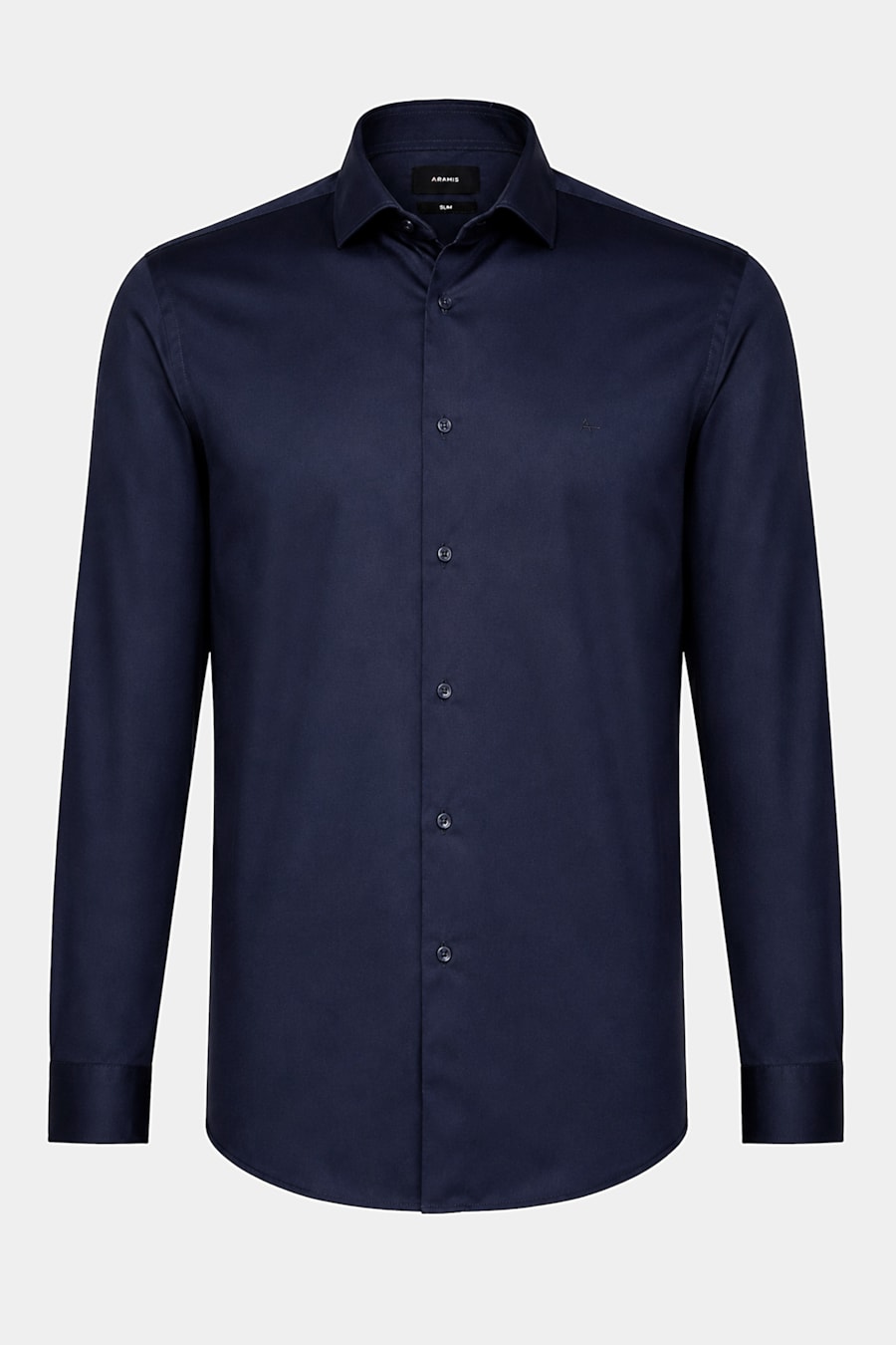 Camisa Manga Longa Slim Cetim St Hudson 2 Marinho — foto 5 de 6