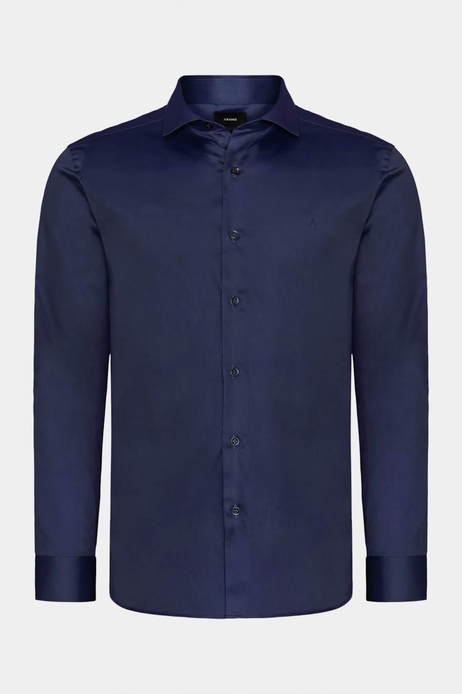 Camisa Manga Longa Slim Cetim St Hudson 2 Marinho — foto 5 de 6