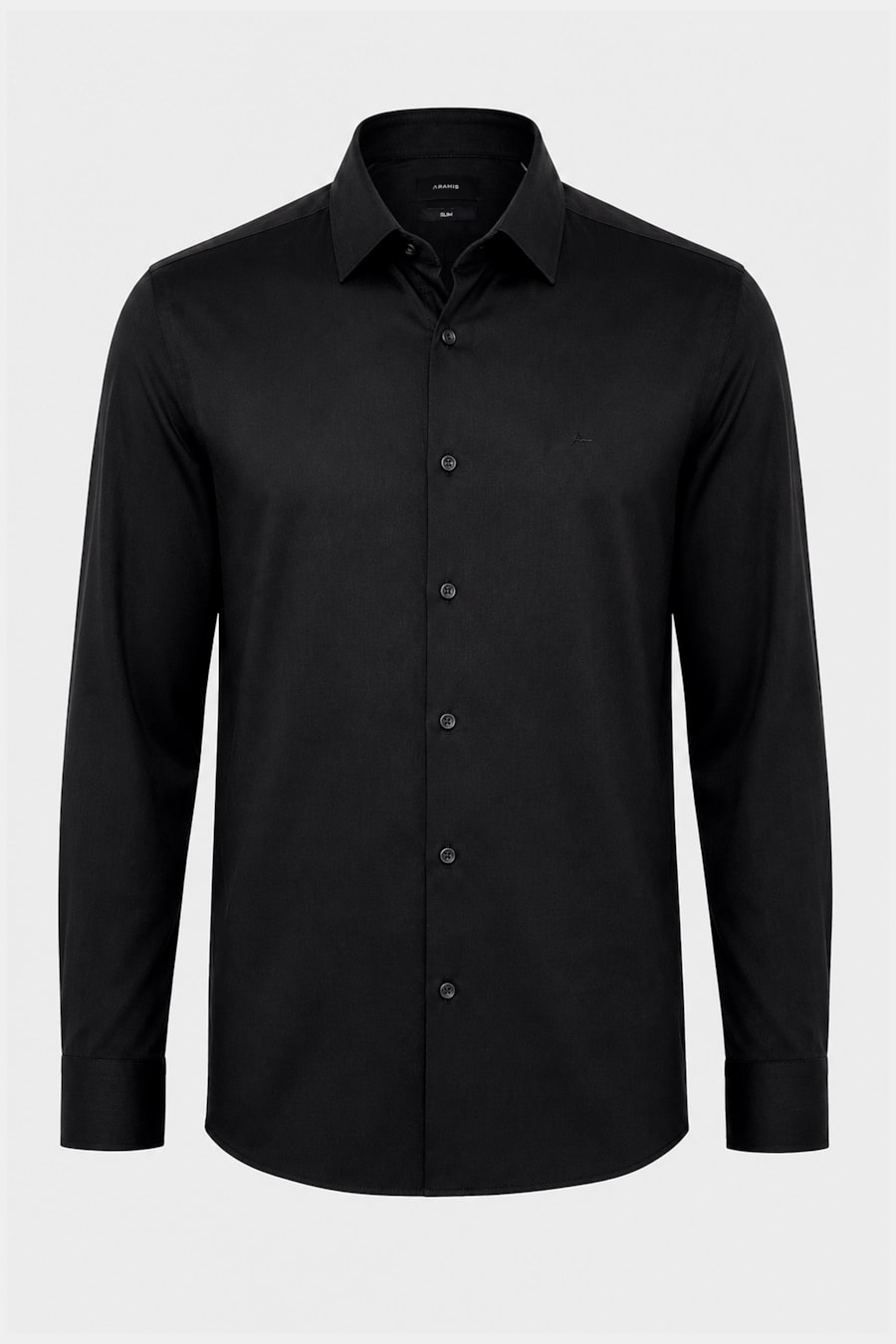 Camisa Manga Longa Slim Cetim St Hudson 2 Preto — foto 5 de 6