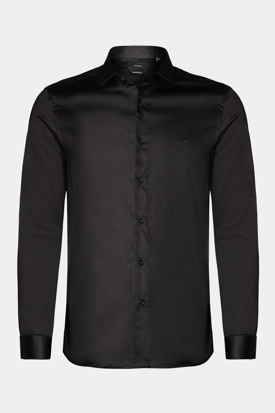 Camisa Manga Longa Slim Cetim St Hudson 2 Preto — foto 6 de 7