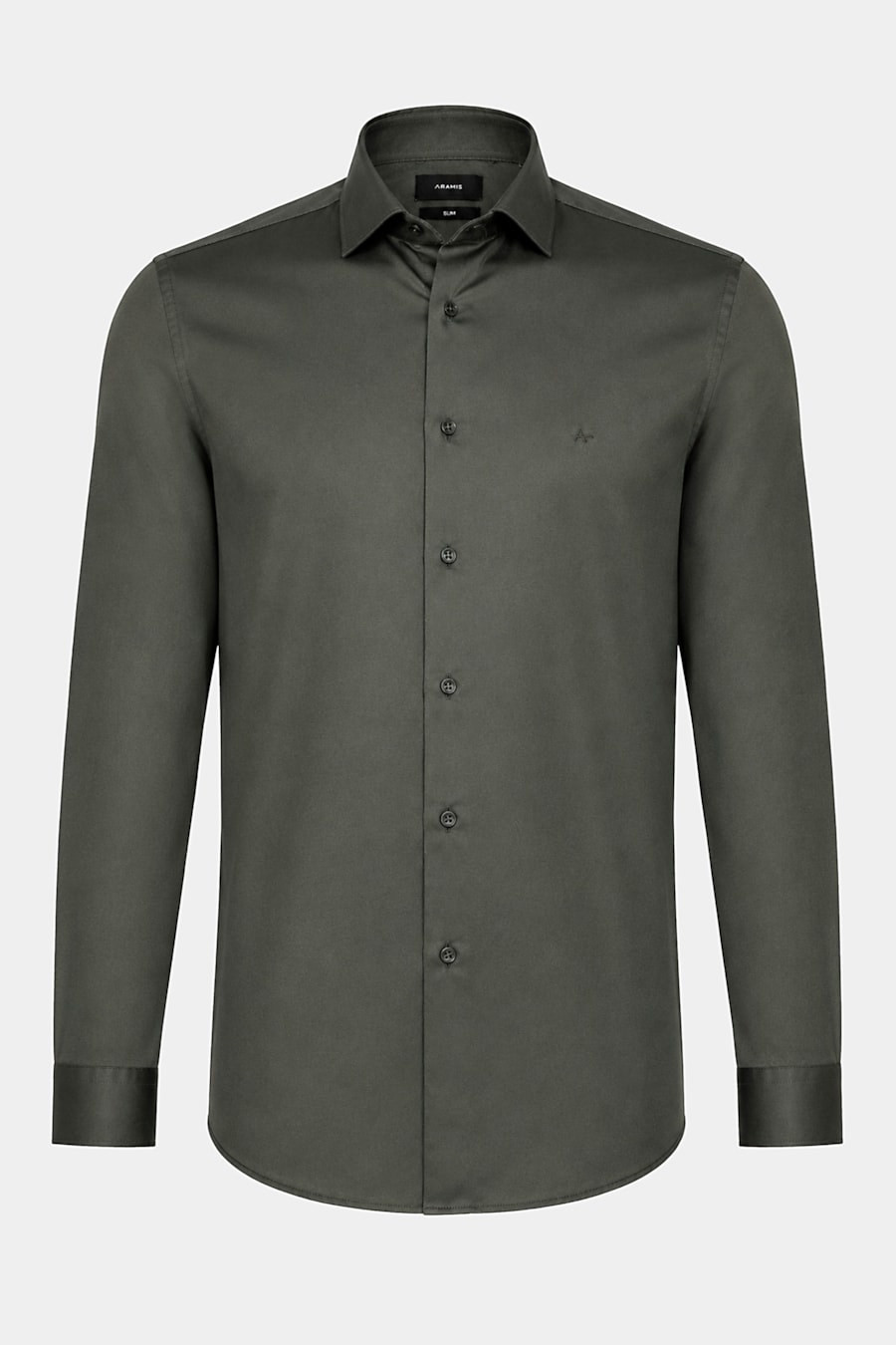 Camisa Manga Longa Slim Cetim St Hudson 2 Verde Folha — foto 5 de 5