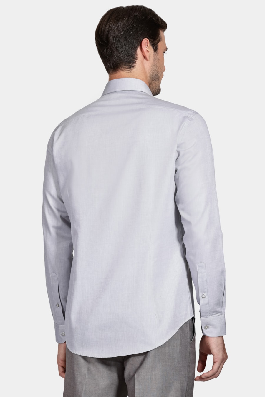 Camisa Manga Longa Slim Cinza — foto 4 de 5