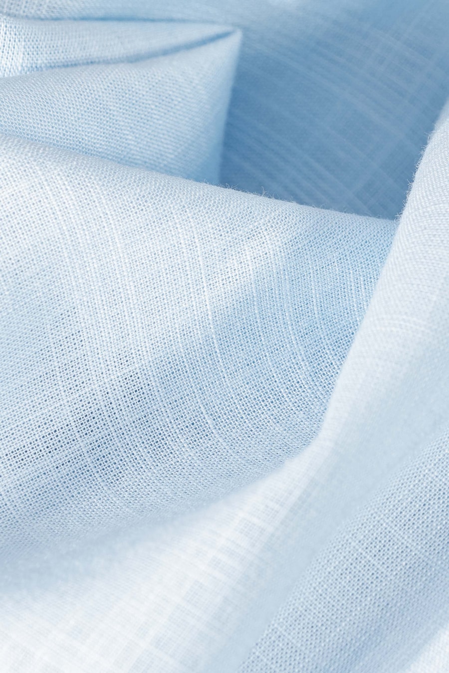 Camisa Manga Longa Slim Cotton Slub Azul Claro — foto 6 de 6