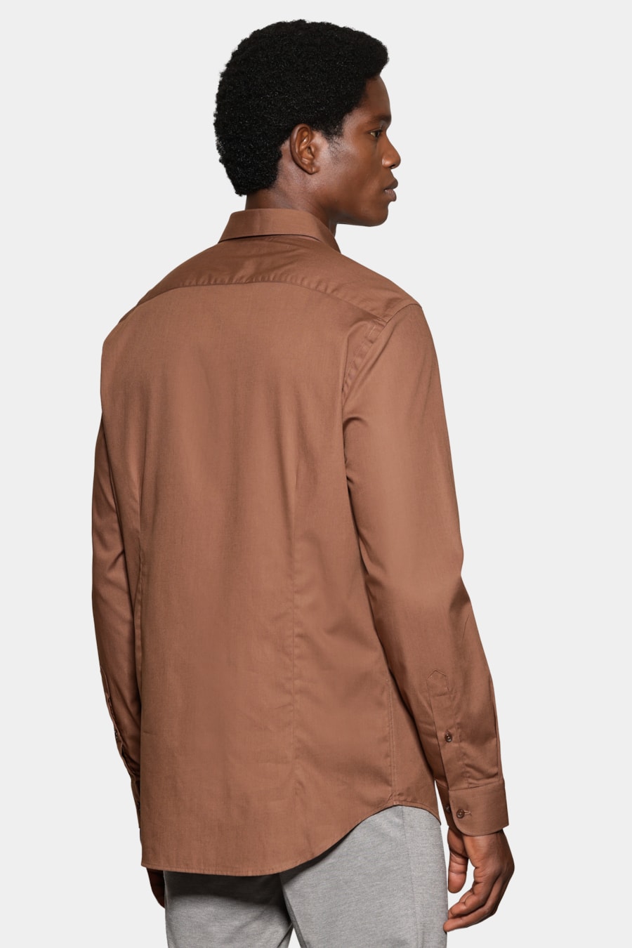 Camisa Manga Longa Slim Damero Aramis Chocolate — foto 4 de 6