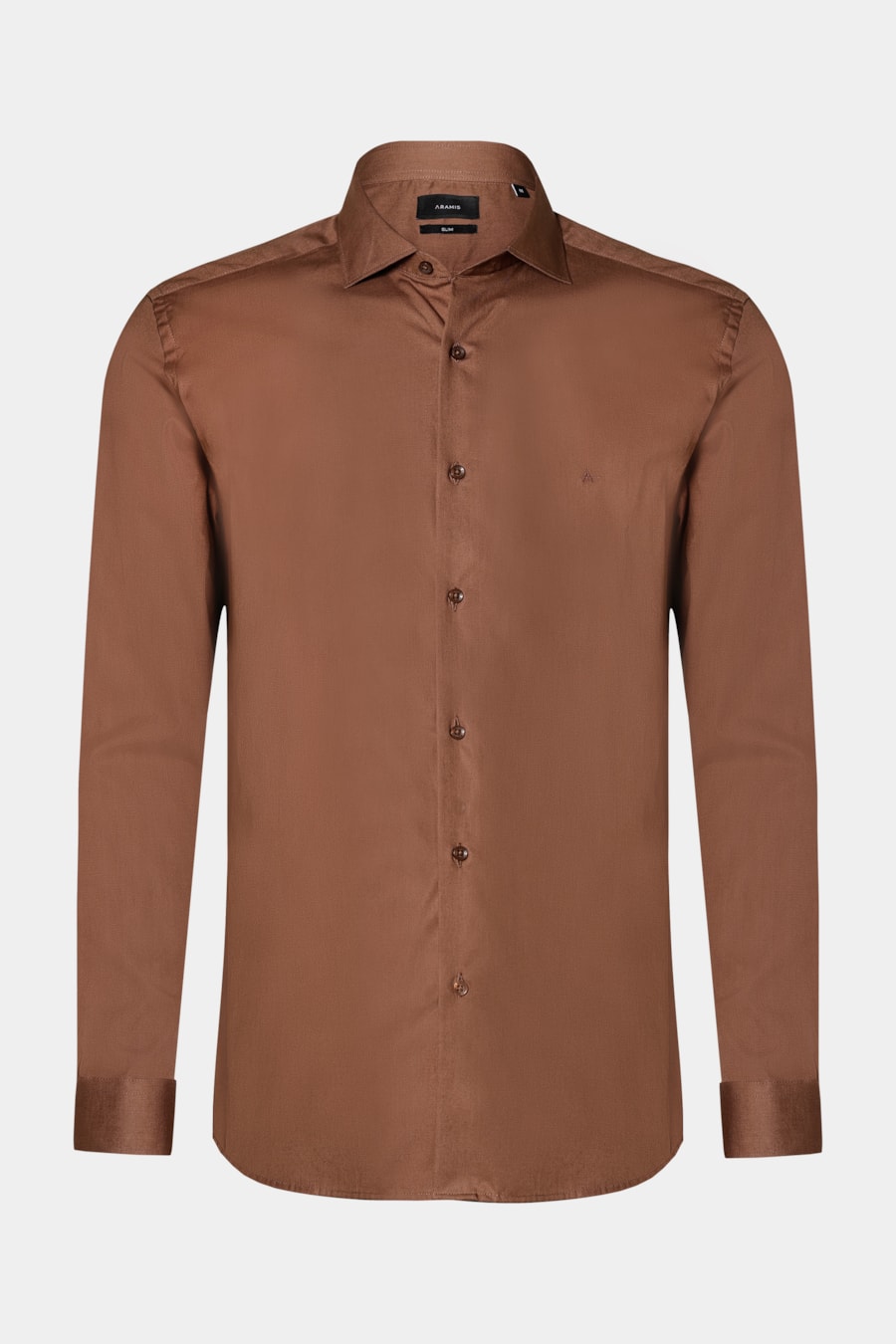 Camisa Manga Longa Slim Damero Aramis Chocolate — foto 5 de 6