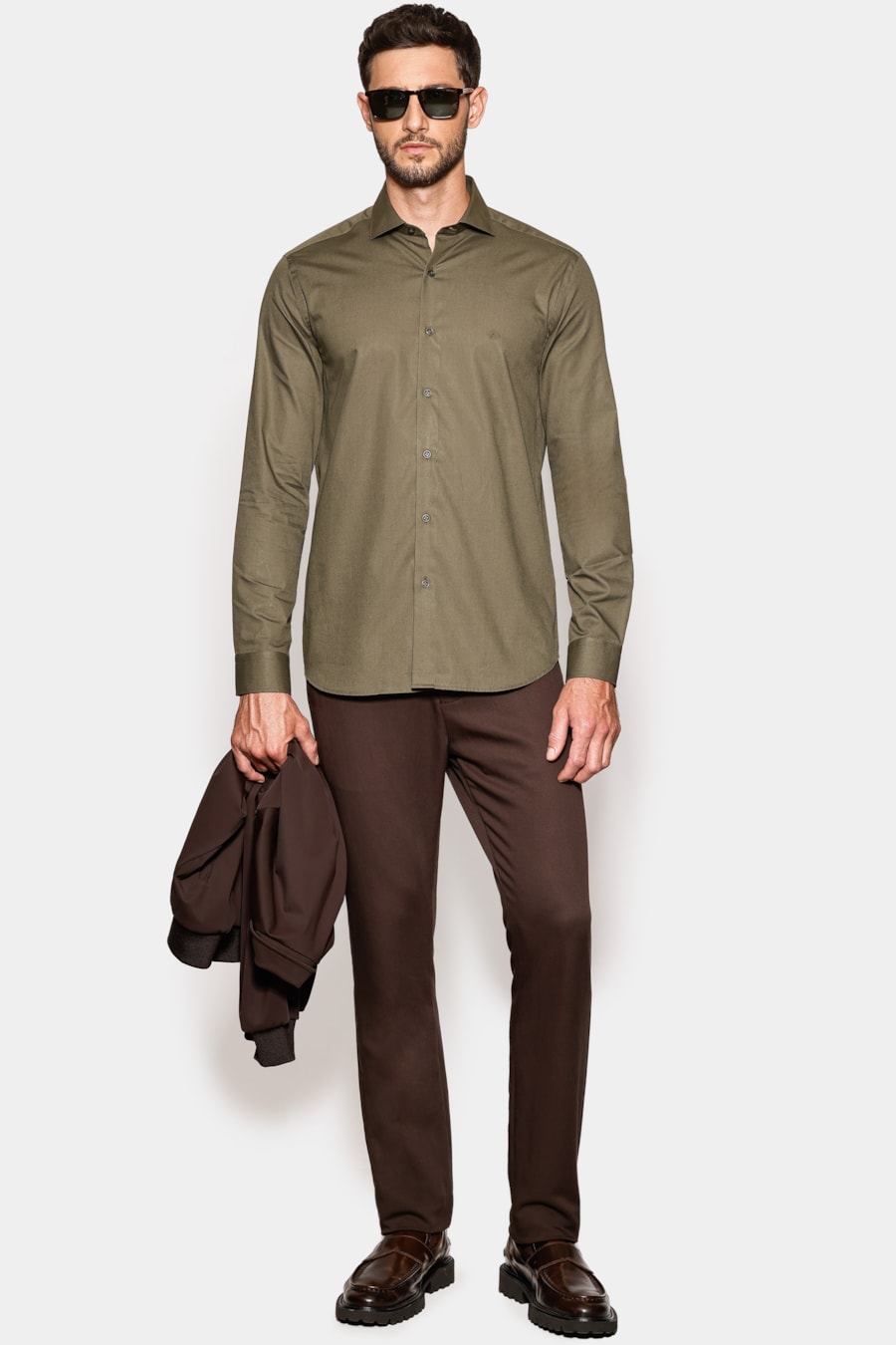 Camisa Manga Longa Slim Damero Aramis Militar 117 — foto 2 de 6