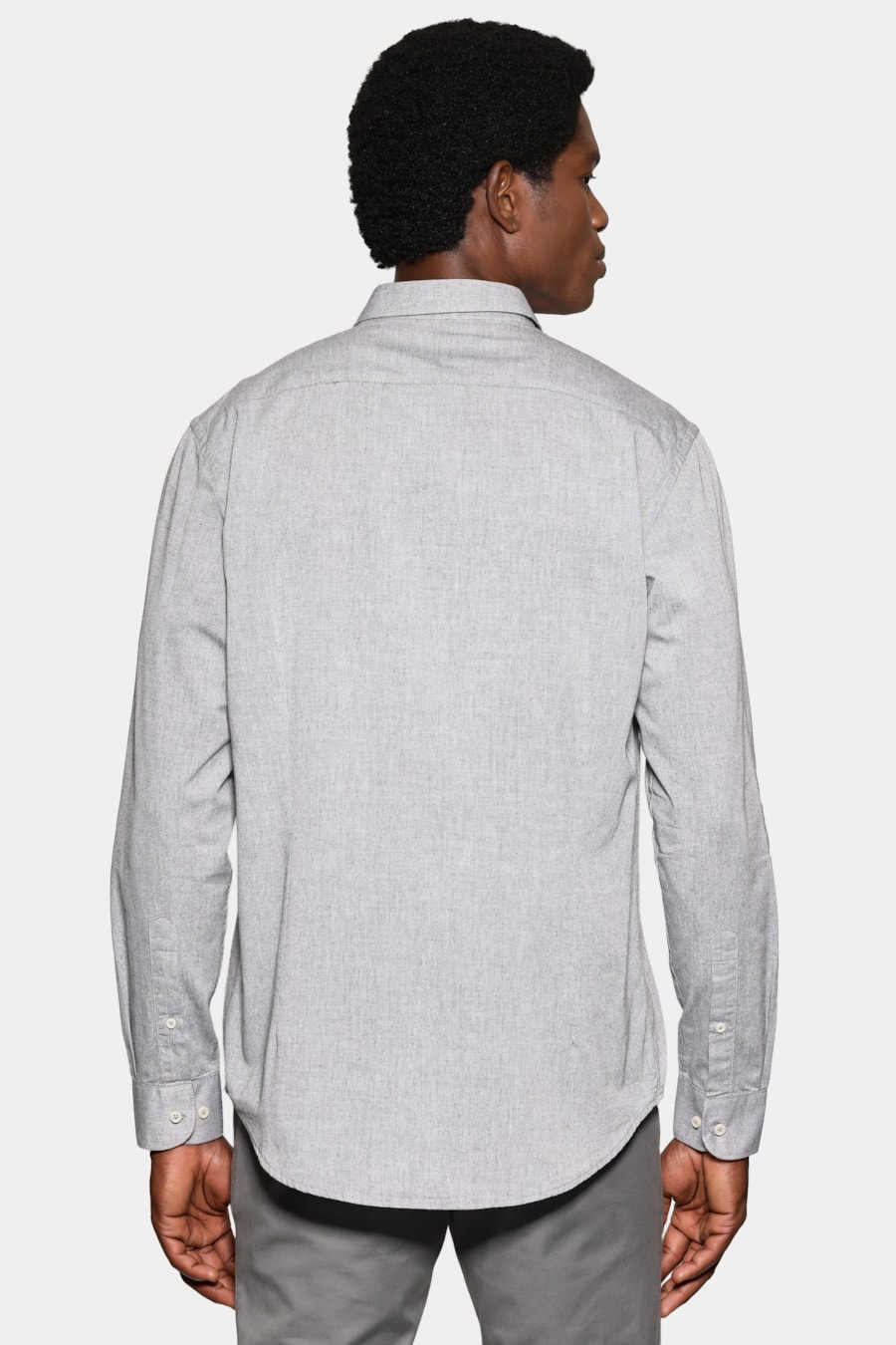 Camisa Manga Longa Slim em Algodão Willis Chumbo — foto 4 de 6