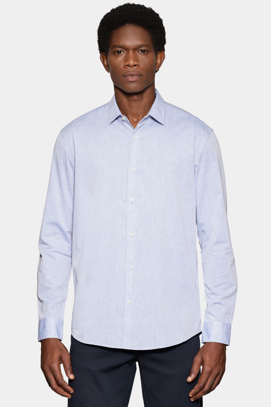 Camisa Manga Longa Slim em Algodão Willis Royal — foto 1 de 6