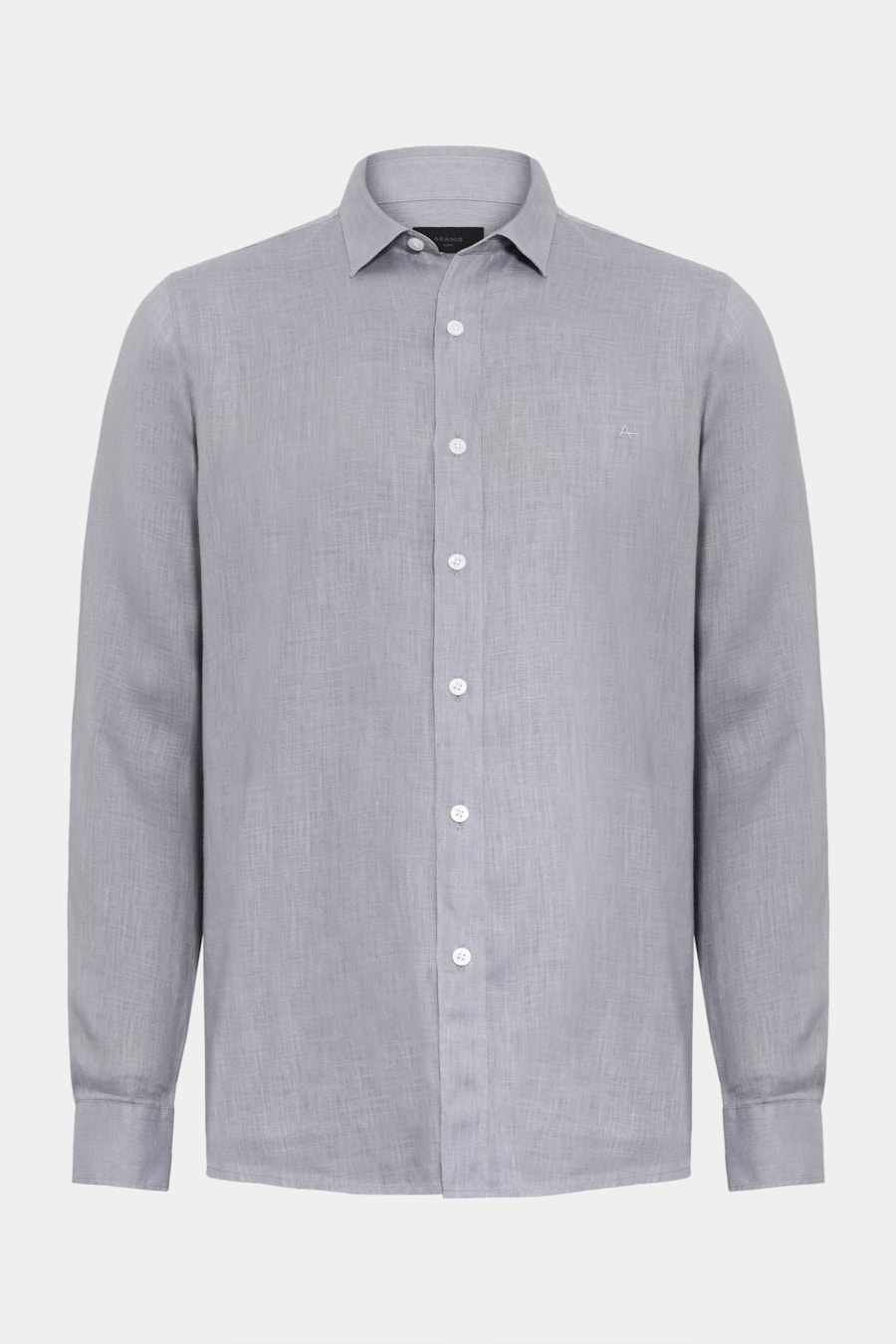 Camisa Manga Longa Slim em Linho Irlandês Aluminio — foto 5 de 6
