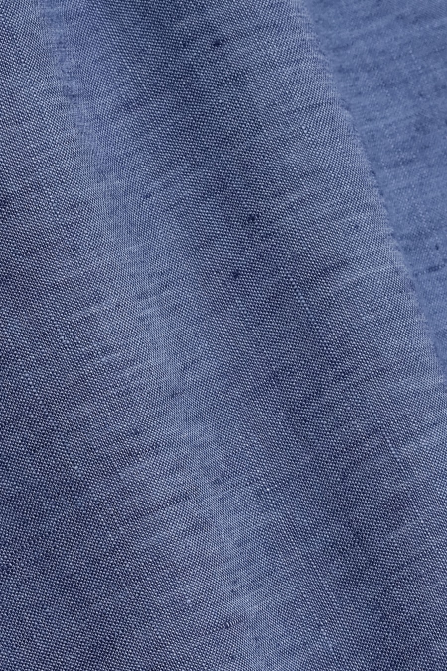 Camisa Manga Longa Slim em Linho Irlandês Azul Jeans — foto 6 de 6
