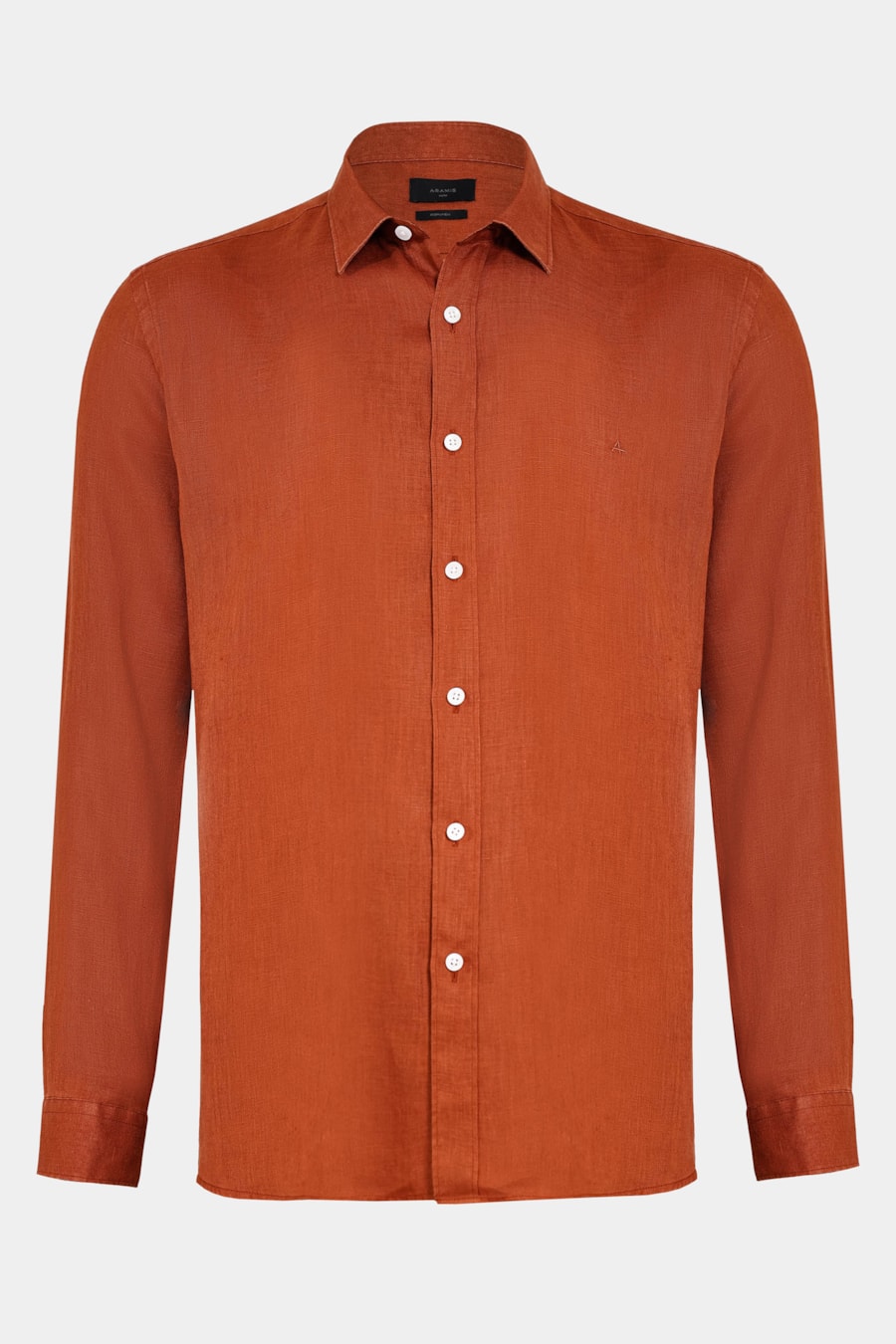 Camisa Manga Longa Slim em Linho Irlandês Canela — foto 6 de 7