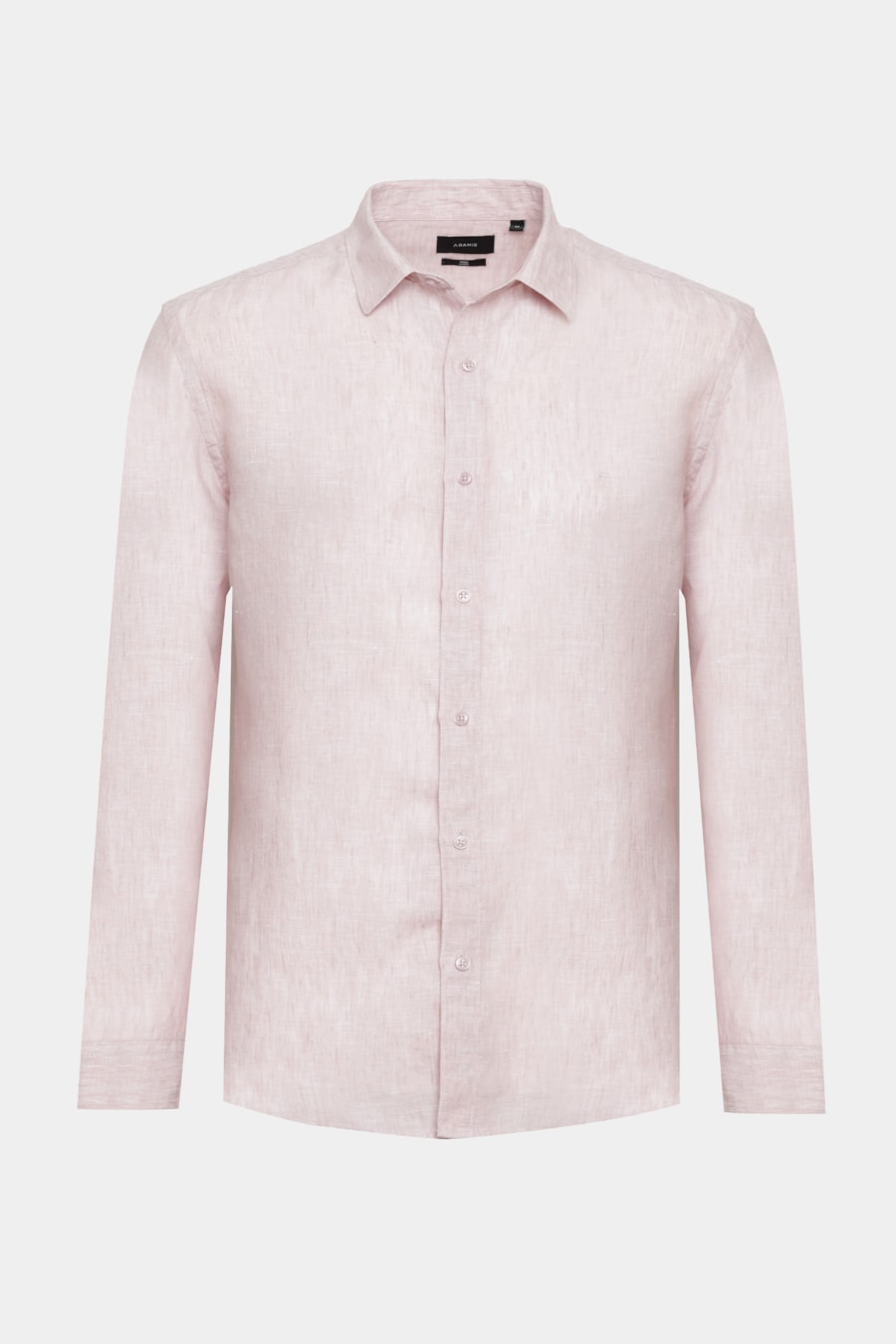 Camisa Manga Longa Slim em Linho Irlandês Rosa Claro — foto 5 de 5