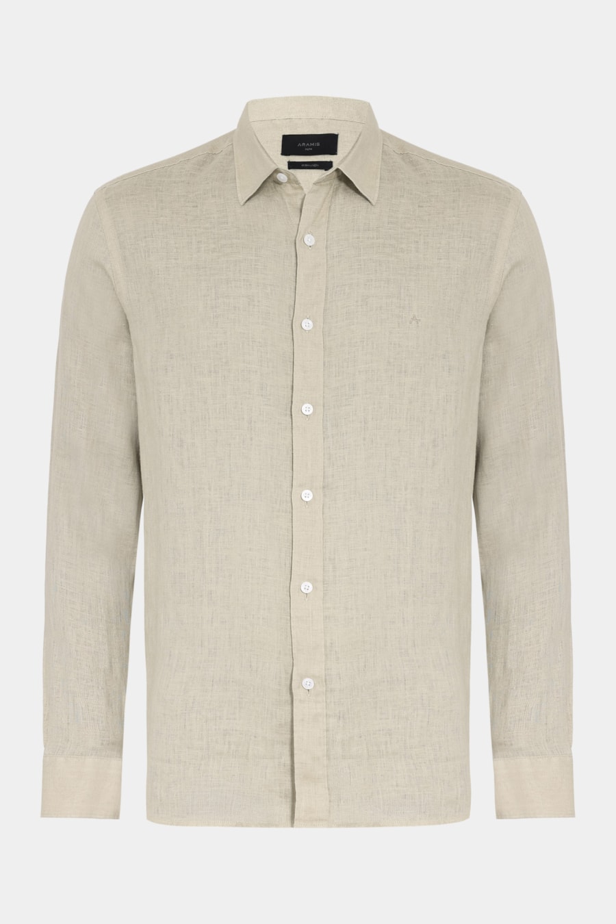 Camisa Manga Longa Slim em Linho Irlandês Trigo — foto 5 de 6