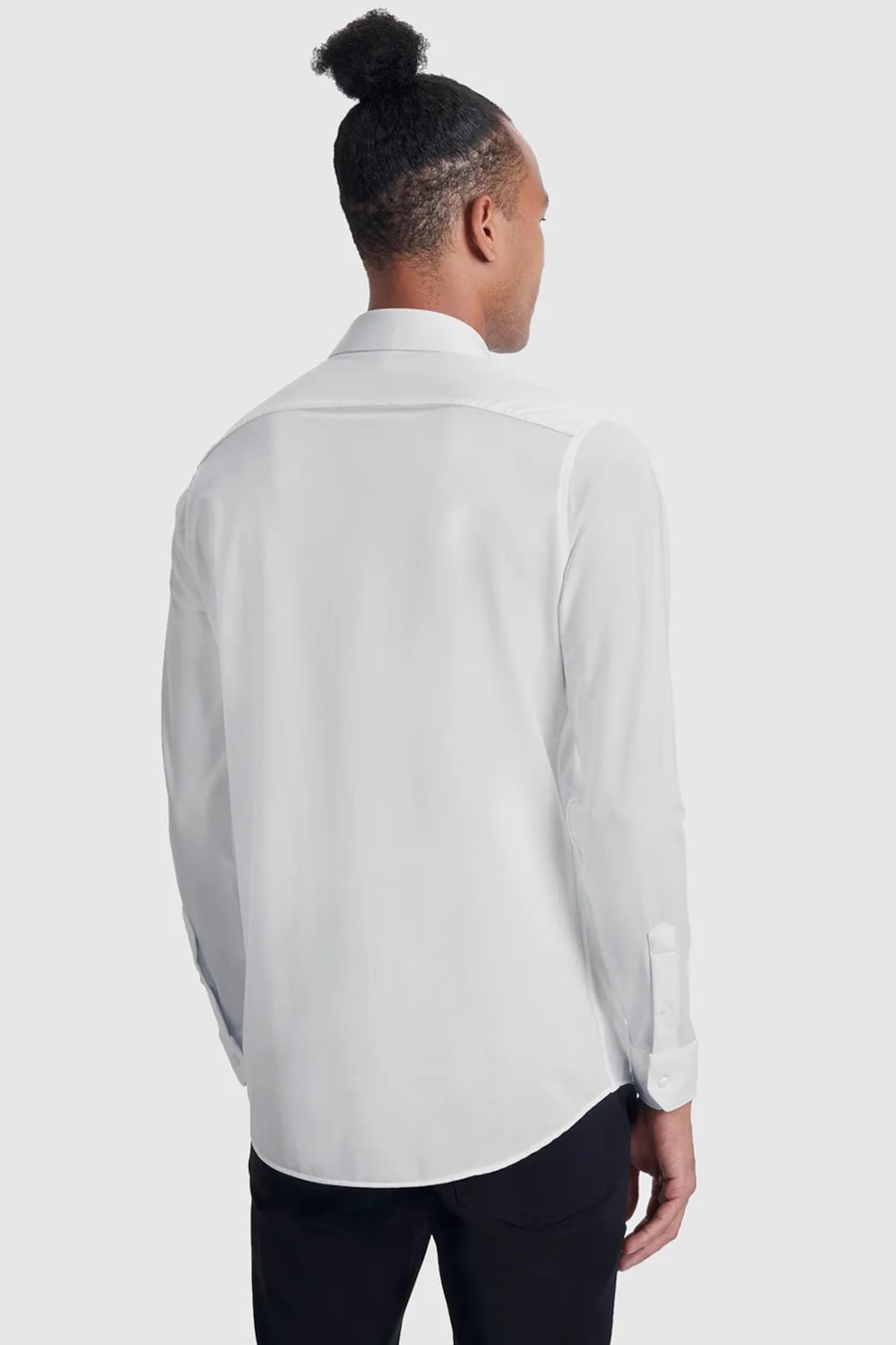 Camisa Manga Longa Slim em Malha Tech Branco — foto 6 de 6