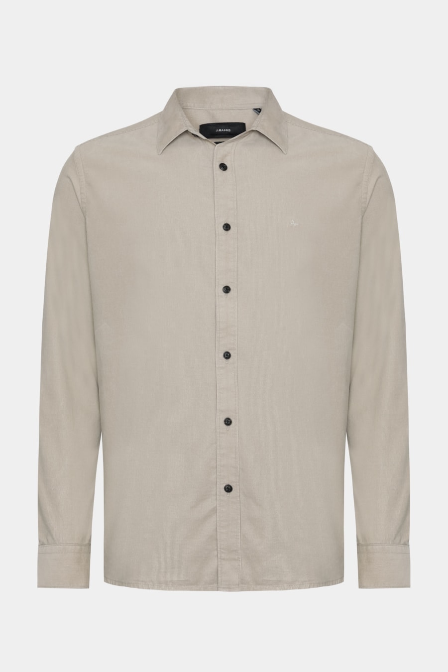 Camisa Manga Longa Slim em Veludo Cotelê Areia — foto 5 de 6