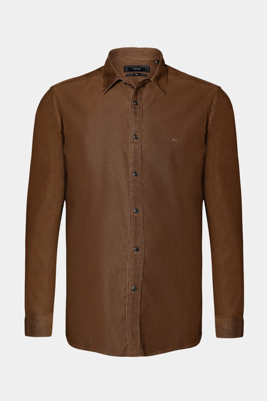 Camisa Manga Longa Slim em Veludo Cotelê Cafe — foto 5 de 6