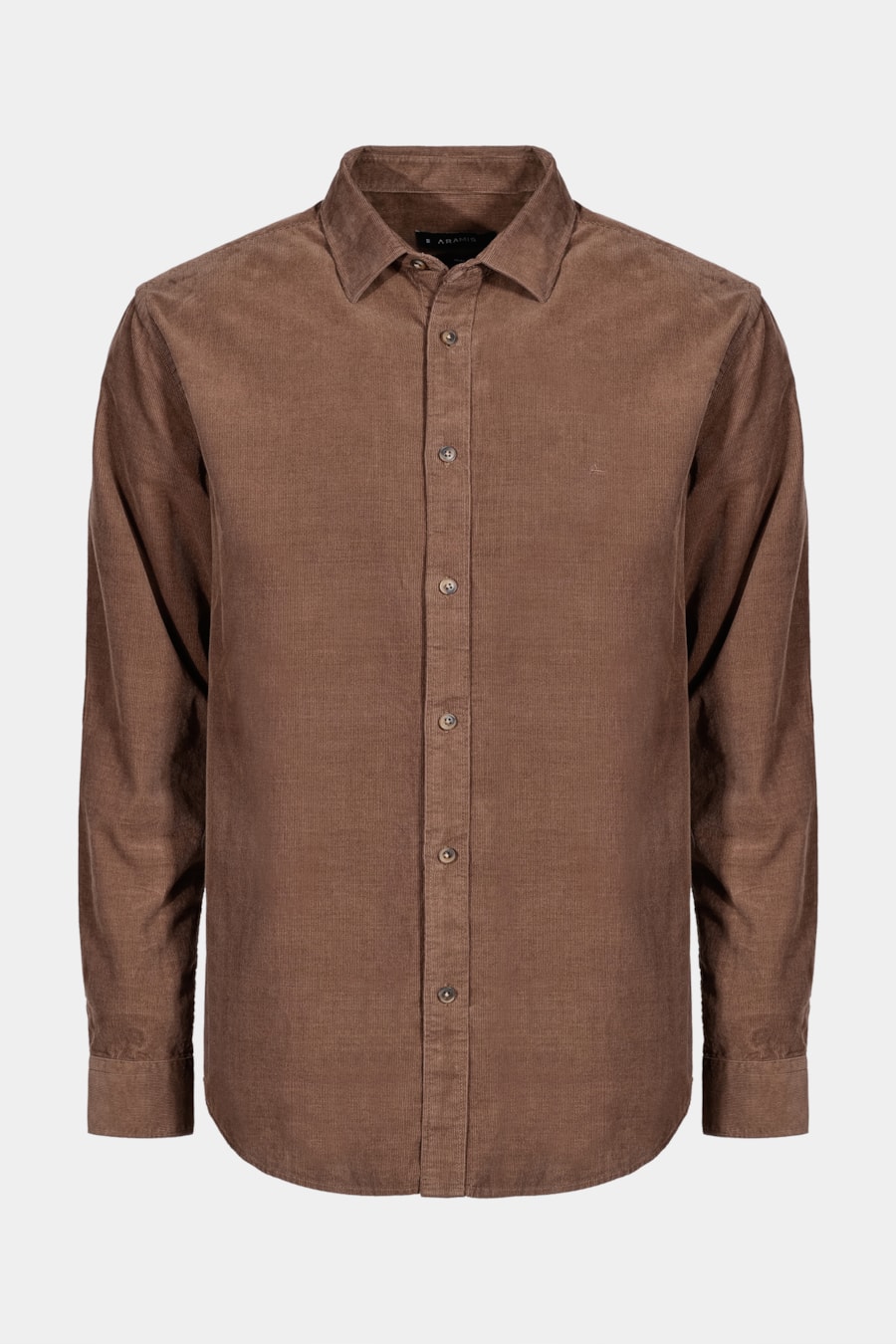 Camisa Manga Longa Slim em Veludo Cotelê Cáqui — foto 6 de 6