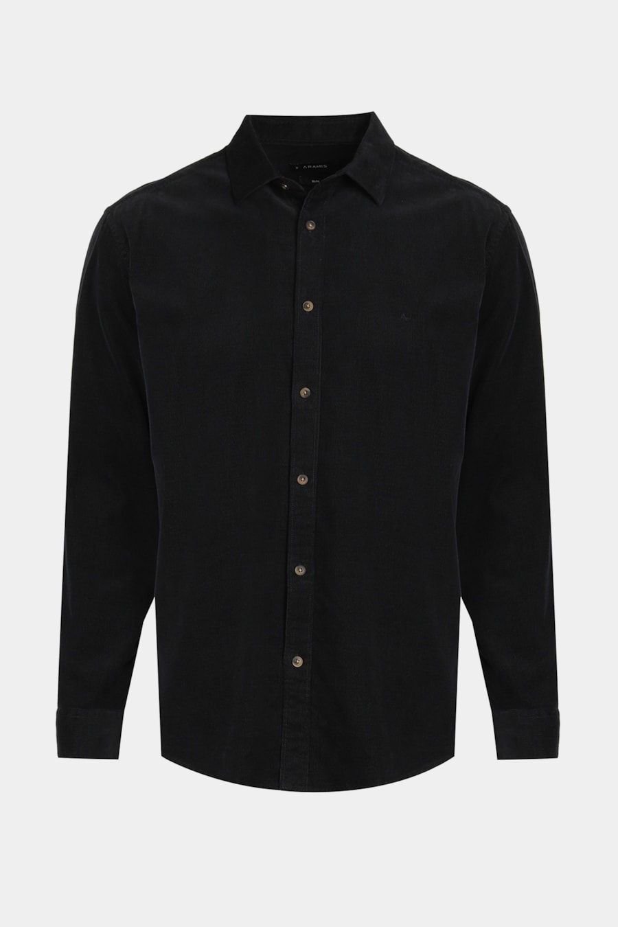 Camisa Manga Longa Slim em Veludo Cotelê Preto — foto 6 de 6
