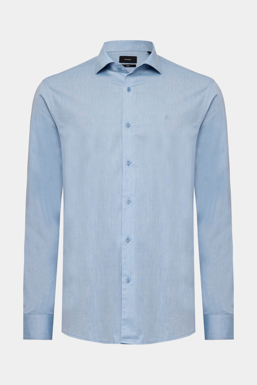 Camisa Manga Longa Slim Fil a Fil Antilia Azul Classico — foto 5 de 6