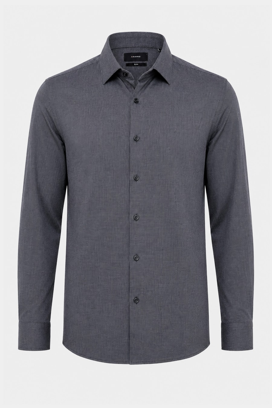 Camisa Manga Longa Slim Fil a Fil Antilia Marinho — foto 5 de 6