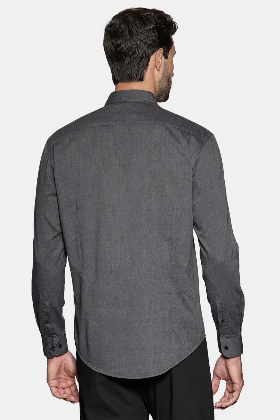 Camisa Manga Longa Slim Fil a Fil Antilia Preto — foto 4 de 6