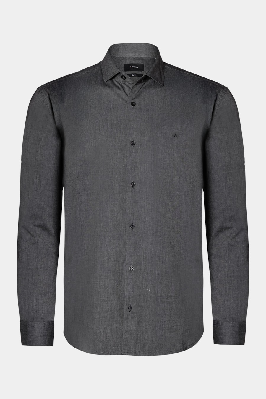 Camisa Manga Longa Slim Fil a Fil Antilia Preto — foto 5 de 6