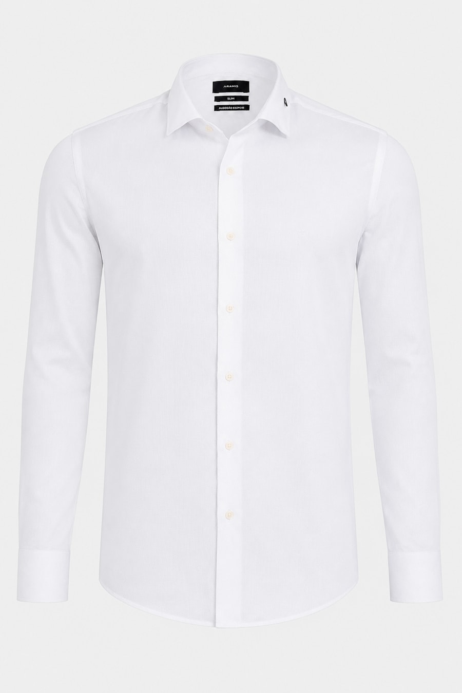 Camisa Manga Longa Slim Fio 50 Egípcio Petronas Branco — foto 6 de 7