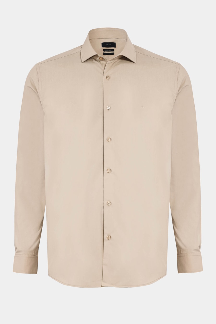 Camisa Manga Longa Slim Fio 60 Carbon Touch Caqui — foto 5 de 6