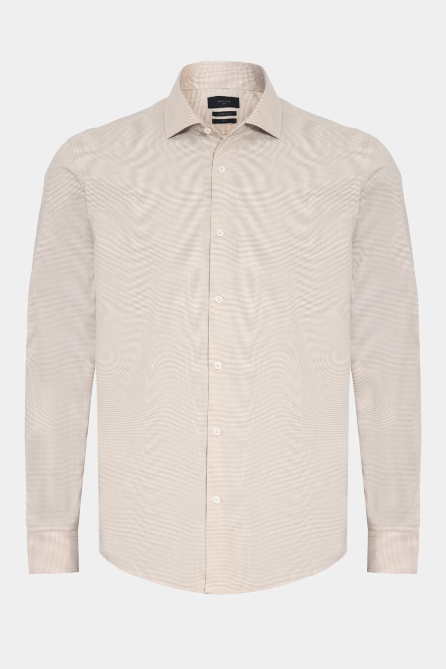 Camisa Manga Longa Slim Fio 60 Carbon Touch Caqui C/Creme — foto 5 de 6