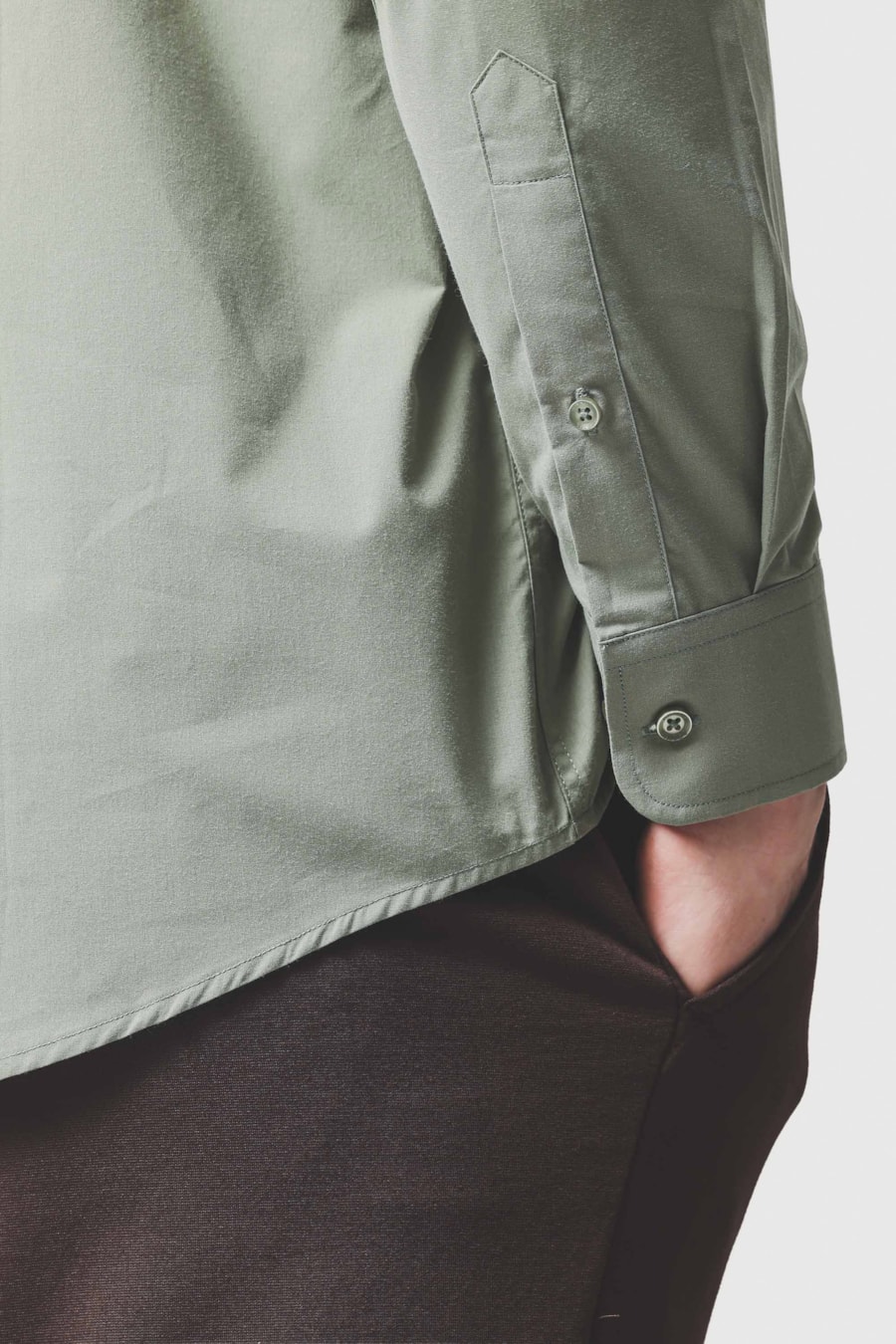 Camisa Manga Longa Slim Fio 60 Carbon Touch Verde — foto 3 de 6