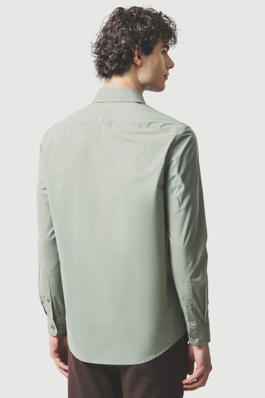 Camisa Manga Longa Slim Fio 60 Carbon Touch Verde — foto 4 de 6