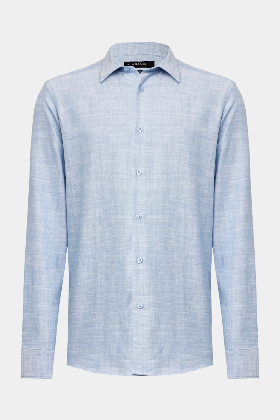 Camisa Manga Longa Slim Flame Azul — foto 5 de 6