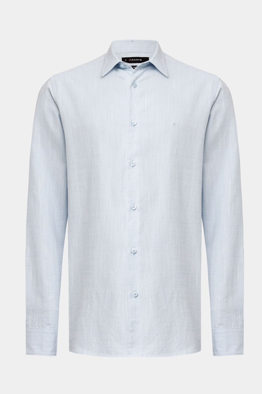 Camisa Manga Longa Slim Flame Azul Claro — foto 5 de 6
