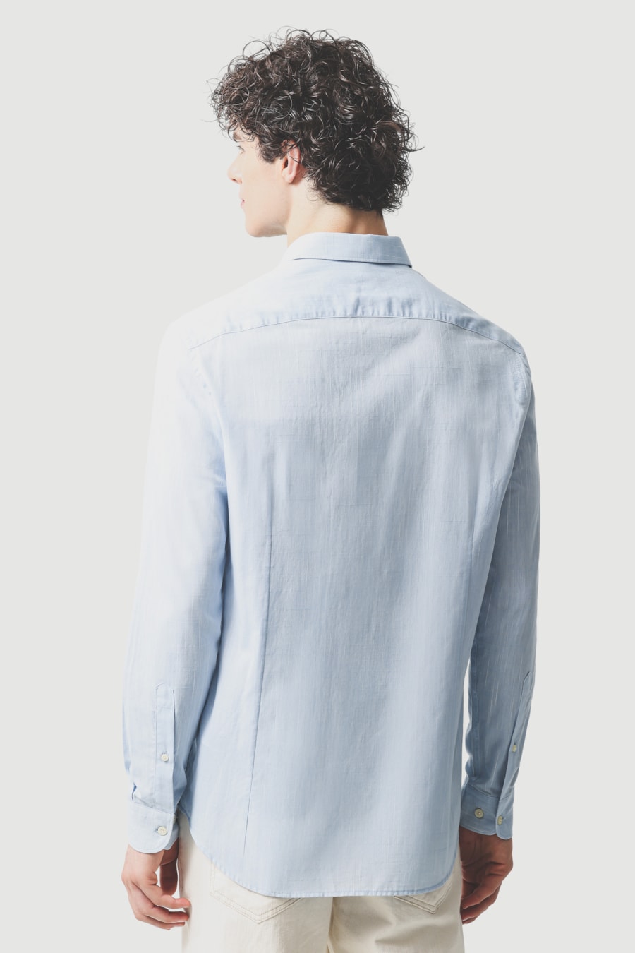 Camisa Manga Longa Slim Flame Bosco Azul Celeste — foto 4 de 6