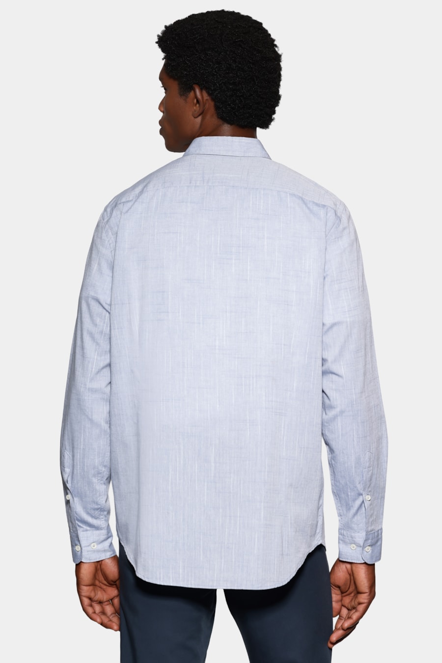 Camisa Manga Longa Slim Flame Bosco Azul Jeans — foto 4 de 6