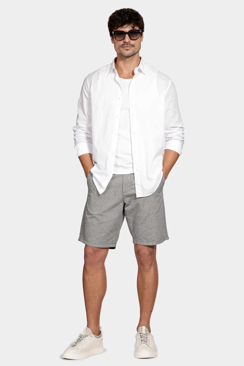 Camisa Manga Longa Slim Flamê Bosco Branco