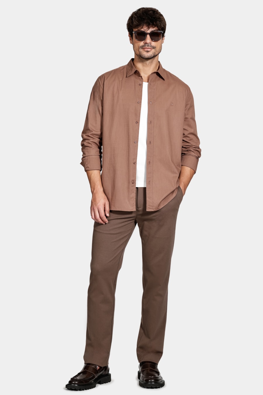 Camisa Manga Longa Slim Flamê Bosco Cafe — foto 2 de 6
