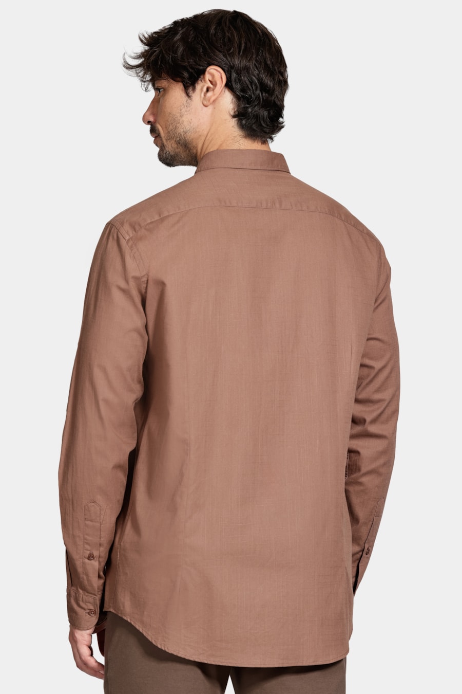 Camisa Manga Longa Slim Flamê Bosco Cafe — foto 4 de 6