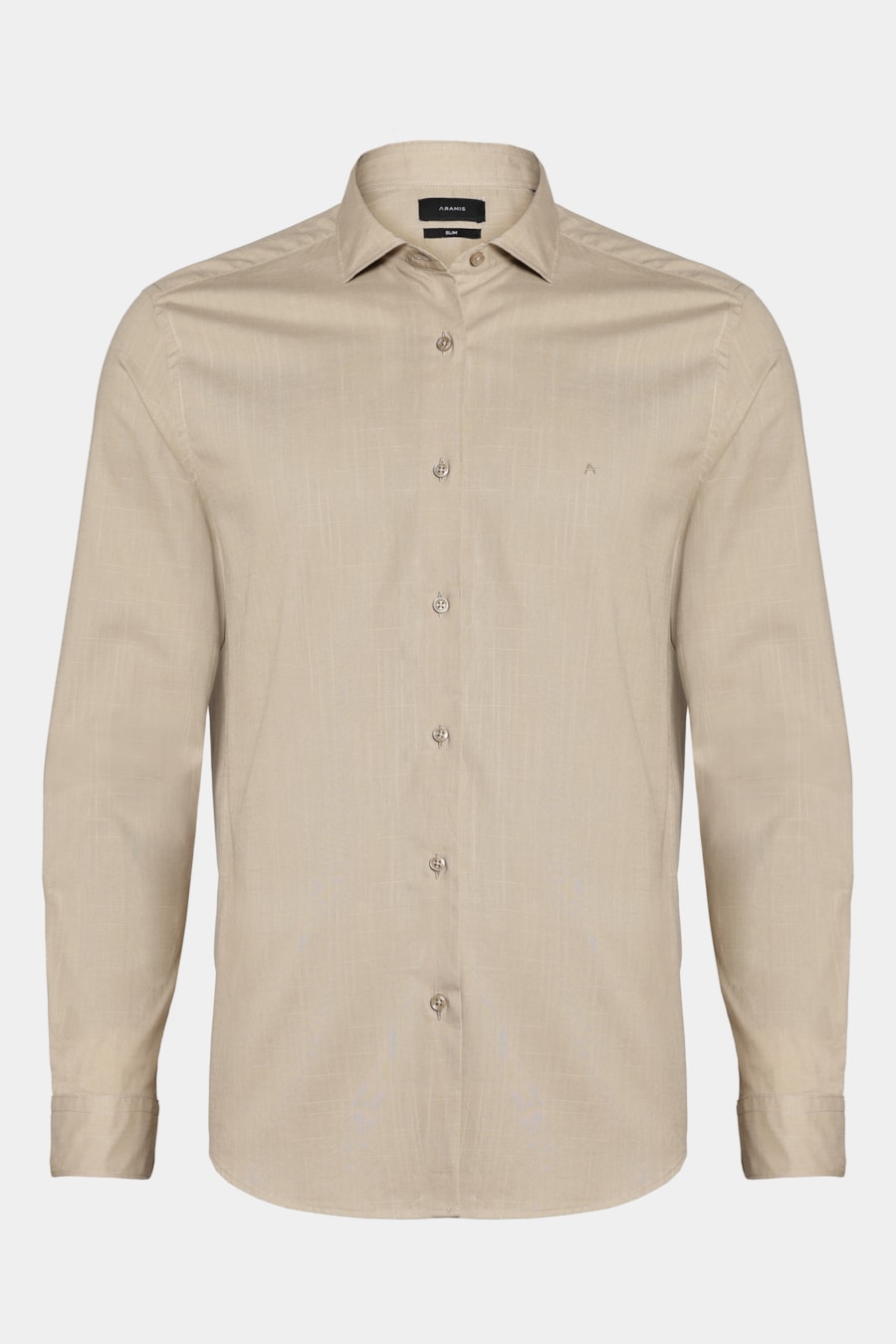 Camisa Manga Longa Slim Flame Bosco Caqui — foto 5 de 6