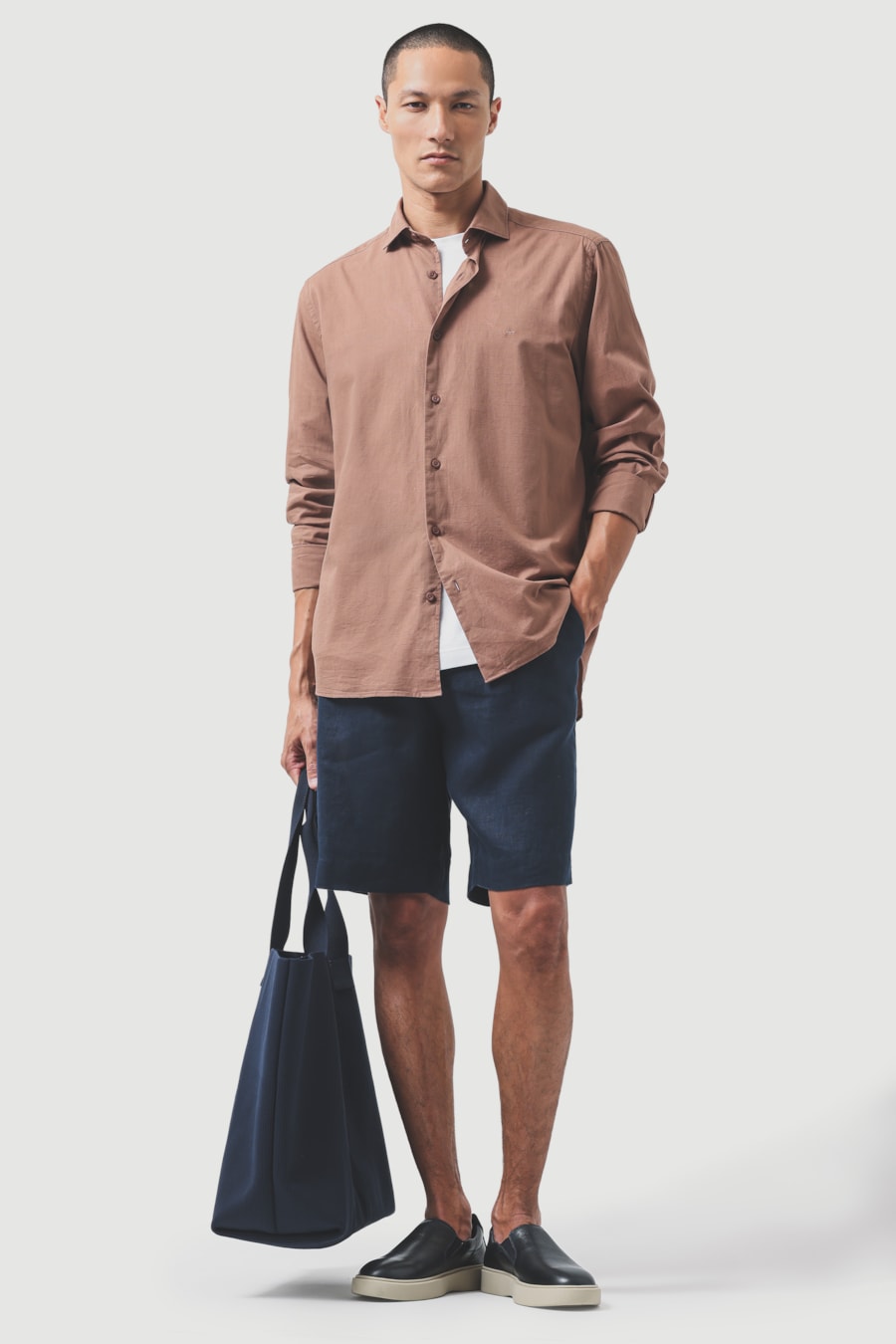 Camisa Manga Longa Slim Flame Bosco Chocolate — foto 2 de 6