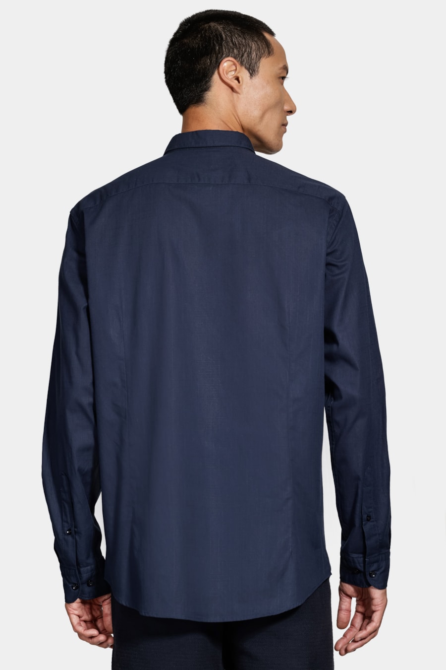 Camisa Manga Longa Slim Flamê Bosco Marinho — foto 4 de 6
