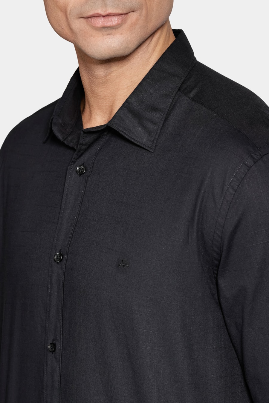 Camisa Manga Longa Slim Flamê Bosco Preto — foto 3 de 6