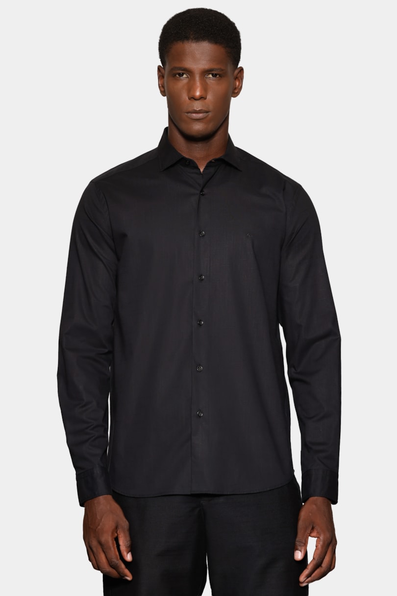 Camisa Manga Longa Slim Flame Bosco Preto
